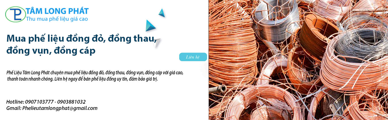 Mua phế liệu đồng đỏ, đồng thau, đồng vụn, đồng cáp